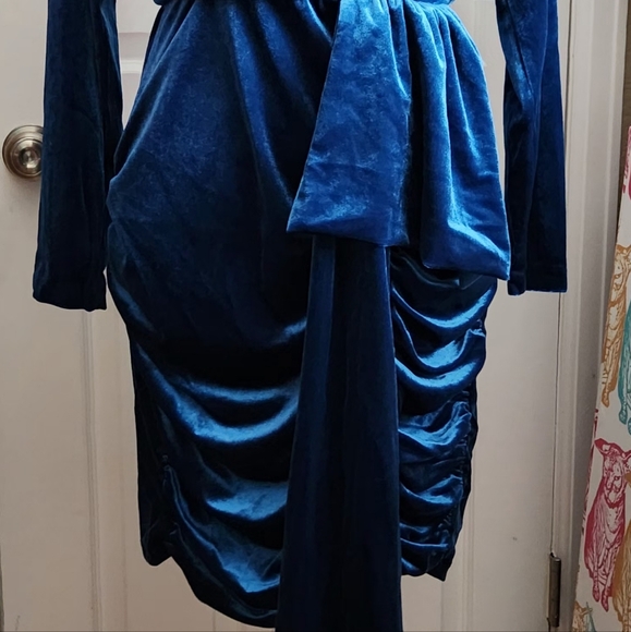 NWT -  NY&CO Blue Velvet dress (S) - Picture 8 of 11